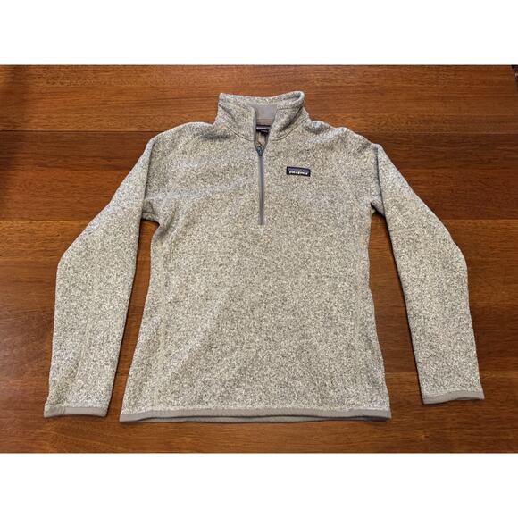 Small Patagonia Sleeve Quarter Zip Pullover Gray Sweater - Picture 1 of 11